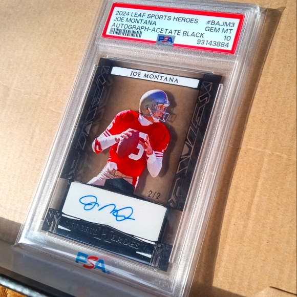 🏈🏆Joe Montana "Autograph Sports Heroes - Acetate Black 2/2 Insert" Slab🏆🏈 - Picture 2 of 4